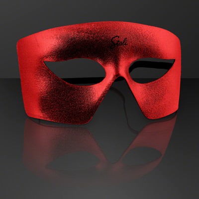 Red Masks, Mardi Gras Costume Accessories (NON-Light Up)