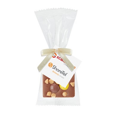 Bite Size Belgian Chocolate Square Gift Bag - Reese's® Pieces & Peanut Butter Chips