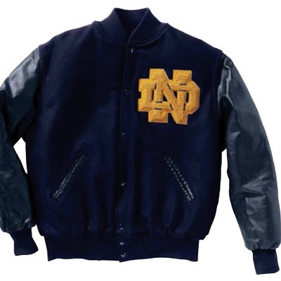 Holloway Sportswear Adult Custom Wool Jacket w/Vinyl Set-In Sleeves