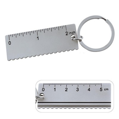 Metal Ruler Key Chain