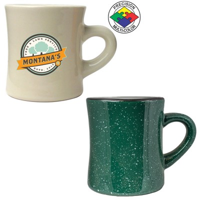 10 Oz. Santa Fe Campfire Green Speckled Vitrified Diner Mug