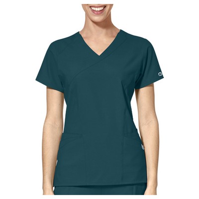 WonderWink Women's W123 Mock Wrap Scrub Top