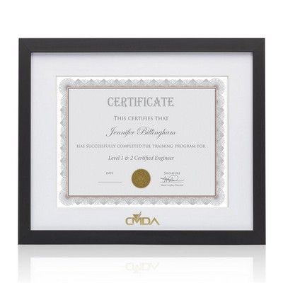 Carter Certificate Frame - Black 8½"x11"