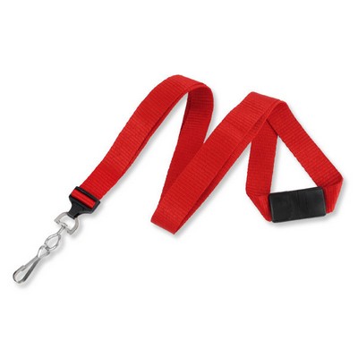 5/8" Blank Breakaway Lanyard w/Swivel Hook (Red)