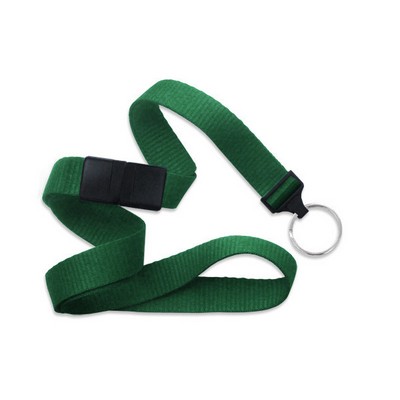 5/8" Blank Breakaway Lanyard w/Split Ring (Kelly Green)