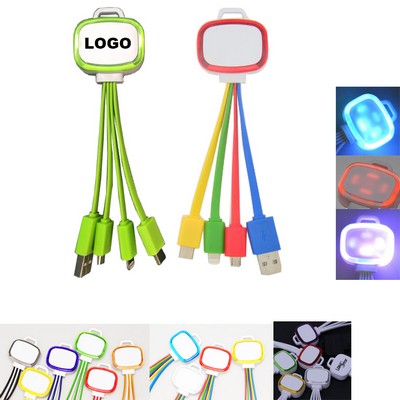 3-in-1 Charger Cable w/LED Light