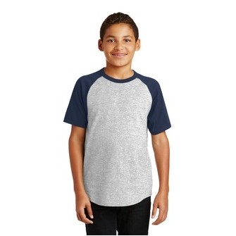 Youth Sport-Tek® Short Sleeve Colorblock Raglan Jersey Shirt