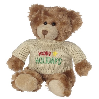 11" Holiday Plush Animals w/Hand Knit Sweater