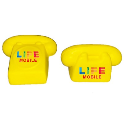 Yellow Telephone Stress Reliever with Full Color Logo