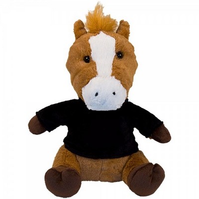 10" Plush Toy Horse Stuffed Animal With Customizable T-Shirt