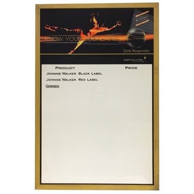 Wood Framed Sublimation Magnetic Dry Erase Board (24"x36")