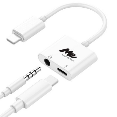 2-in-1 Headphone Audio Charger Adapter