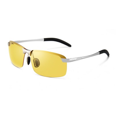 Sunglasses - Yellow Lenses - Silver Frames