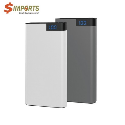 Fernwood Dual USB Aluminum 1000mAh Power Bank - Simports-10000mAh