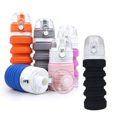 Stretch Folding Bottle w/Carabiner