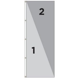 10' x 3' Diagonal Style Vertical Nylon Decorative Flag