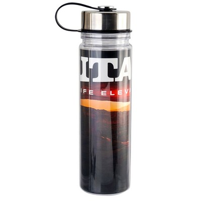 Metal Lanyard Lid 18 oz. Full Color Insert Bottle