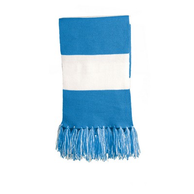 Spectator Scarf, Carolina Blue/White