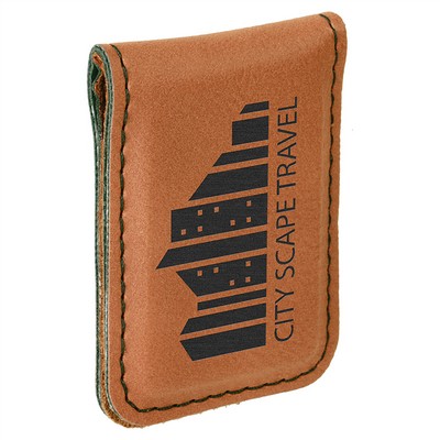 Rawhide Money Clip, Laserable Leatherette