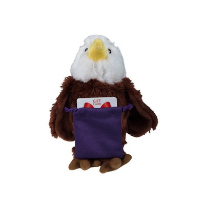 soft plush Eagle with gift card sack