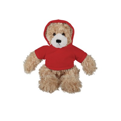 soft plush Beige Brandon Bear with hoodie