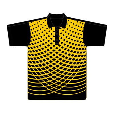 Men's Sublimation Polo Shirt w/Criss Cross Lines