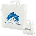 Imprinted Frosted Clear Bag w/Tri-Fold Handles (8"x5"x10")