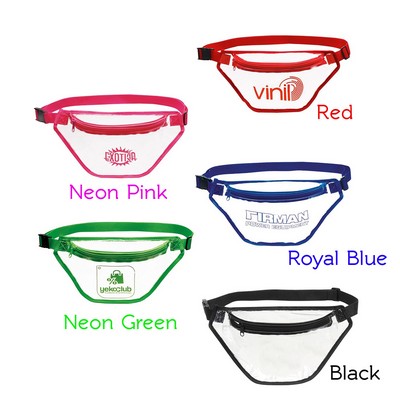 Clear 1-Zipper Fanny Pack