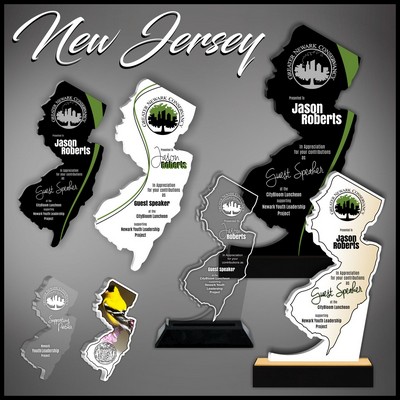 10" New Jersey Black Budget Acrylic Award