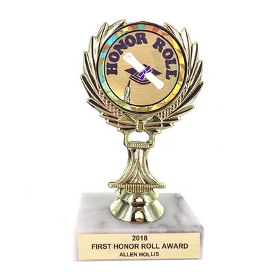 5¼" Trophy Riser w/2" Honor Roll Mylar Insert