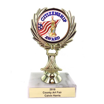 5¼" Trophy Rise w/2" Mylar Citizenship Award Insert