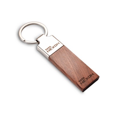 Beech Wooden & Metal Key Chain