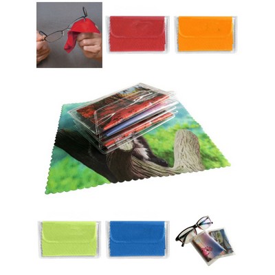 Microfiber Cleaning Cloth In PVC Pouch