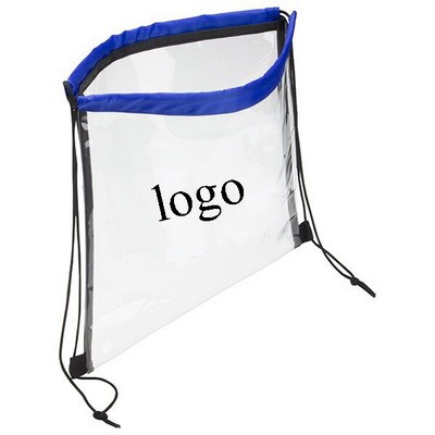 Clear Vinyl Drawstring Bag