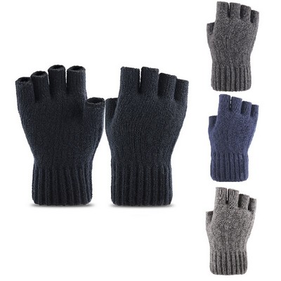 Winter Warm Thermal Cable Fingerless Gloves