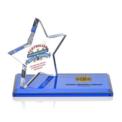 VividPrint™ Award - Northam Star/Sky Blue 3"x7"