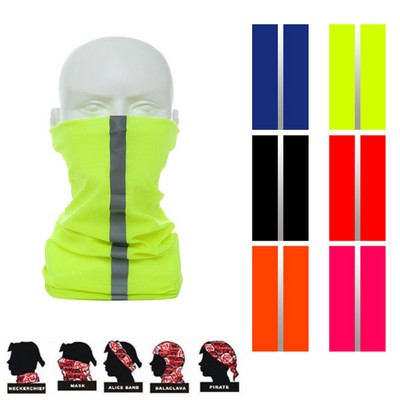 Unisex Reflective Strip Neck Gaiters