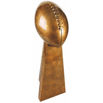 10 1/4" Antique Gold Football Resin