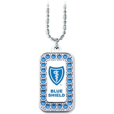 Deluxe Bling Dog Tag w/Full Color