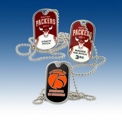 Dog Tags - Digital Printed - 4 day delivery- Black coated