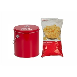 Custom Food Tins w/Ready-To-Eat Popcorn