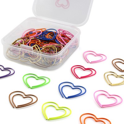 Heart Shaped Metal Paperclip w/Box