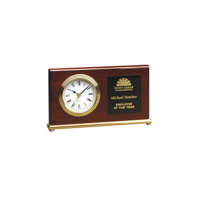 4" x 7.5" Rosewood Piano Finish Clock