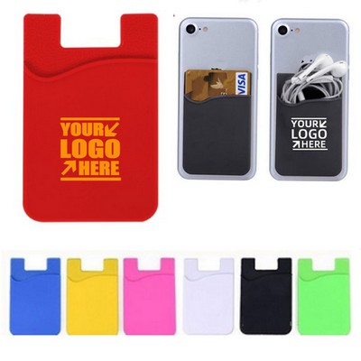 Silicone Card Case Wallet, Mobile Phone Card Sticker Card Holder