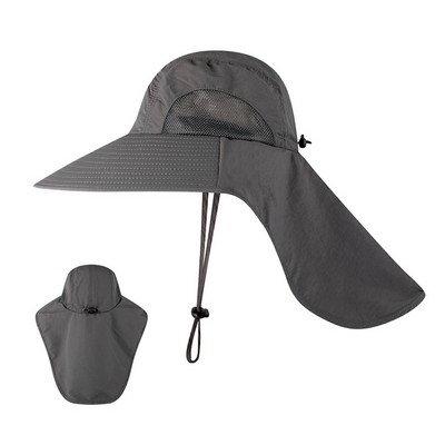 Quick-dry Wide Brim Sun Hat with Neck Flap