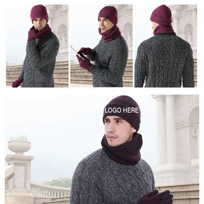 Knit Hat/Scarf/Gloves Set