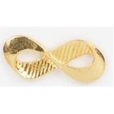 Double Looped Ribbon Stock Casting Lapel Pin