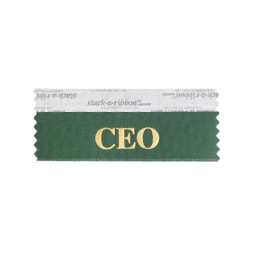 Ceo Stk A Rbn Forest Green Ribbon Gold Foil