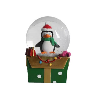 Custom Christmas Penguin Snow Globe