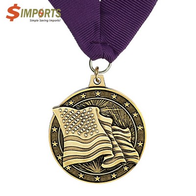 Iron Made Plating Medal (Simports)-2",3.0mm